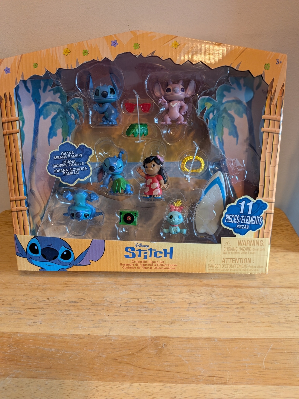Disney Stitch 11-Piece Figure Playset - Blue, Pink & Green